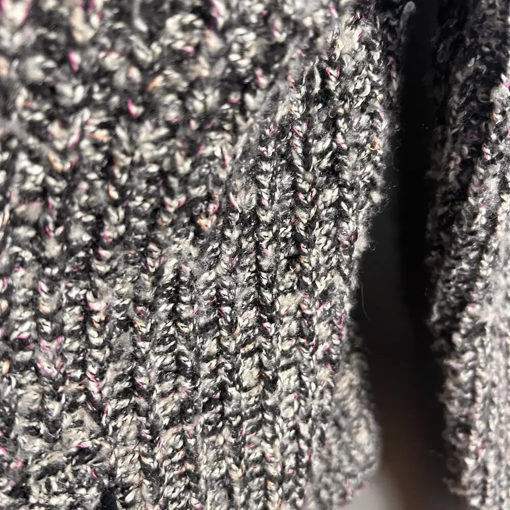 Free‎ People sweater Medium cardigan moto full zip chunky motorcycle